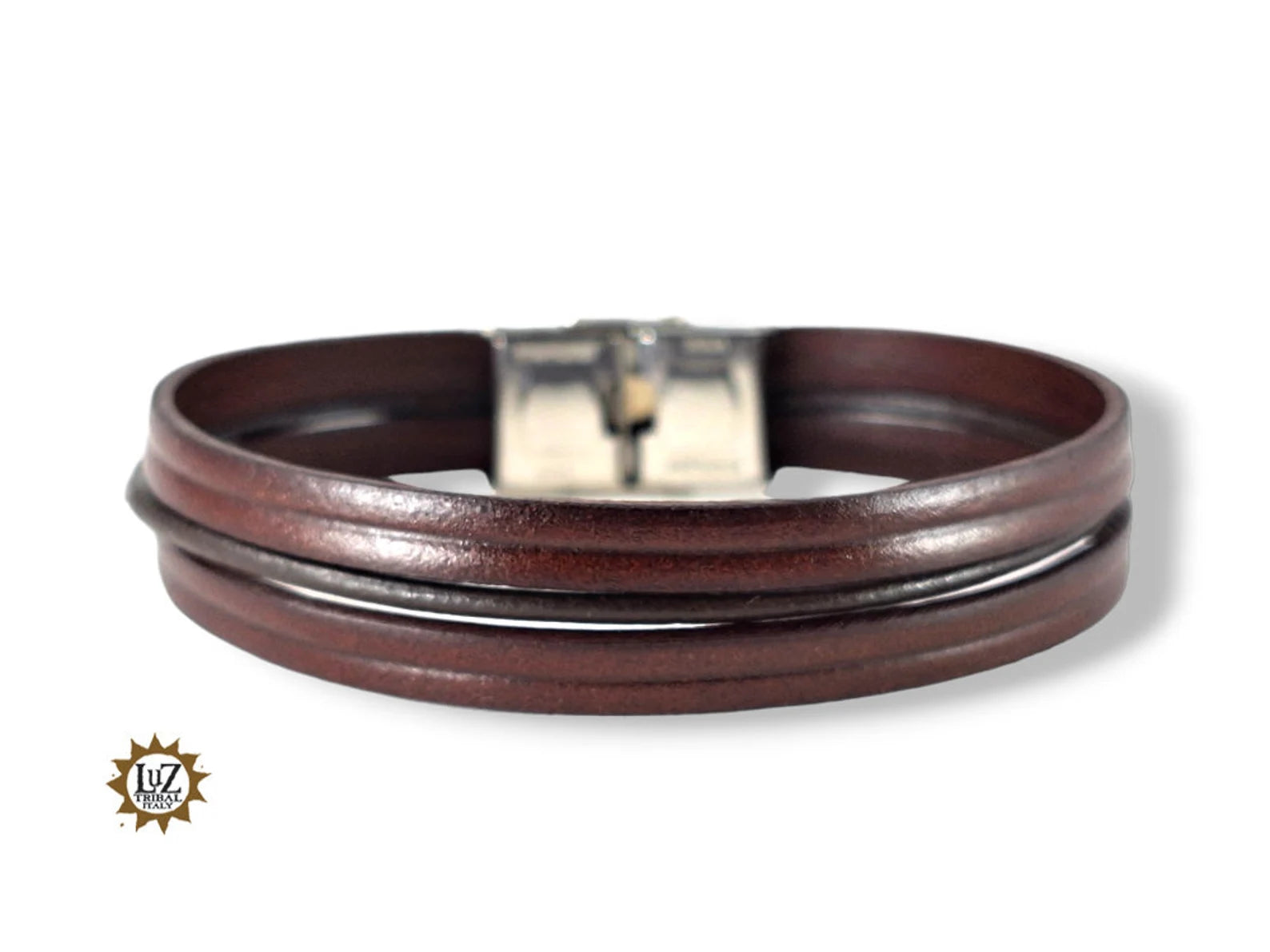 Bracciale in cuoio a fasce