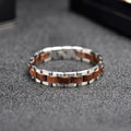 Bracciale da Uomo in Acciaio Inox e Legno Regolabile