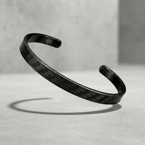 Bracciale Carbonio Uomo – Acciaio Inossidabile DLC Fatto a Mano