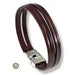 Bracciale in cuoio a fasce