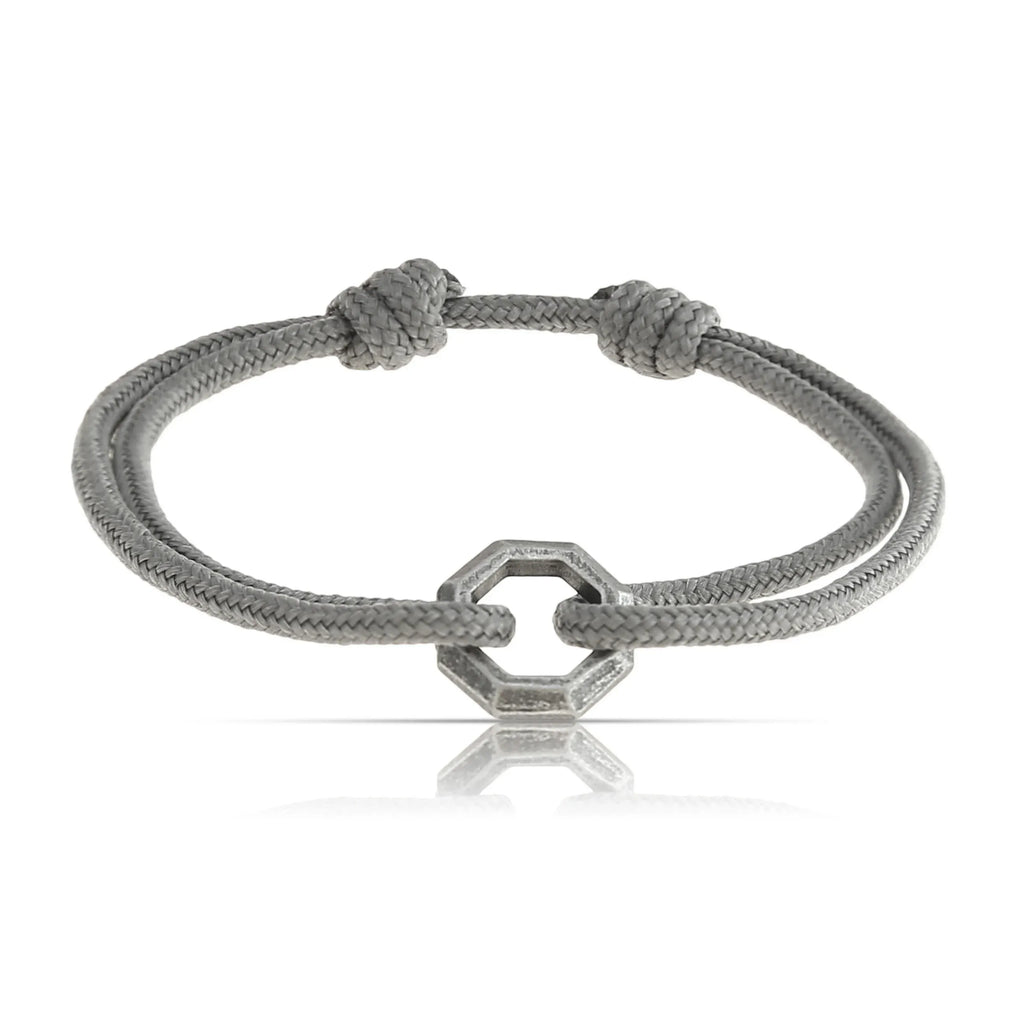 Bracciale da uomo con connettore in acciaio inossidabile