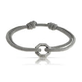 Bracciale da uomo con connettore in acciaio inossidabile