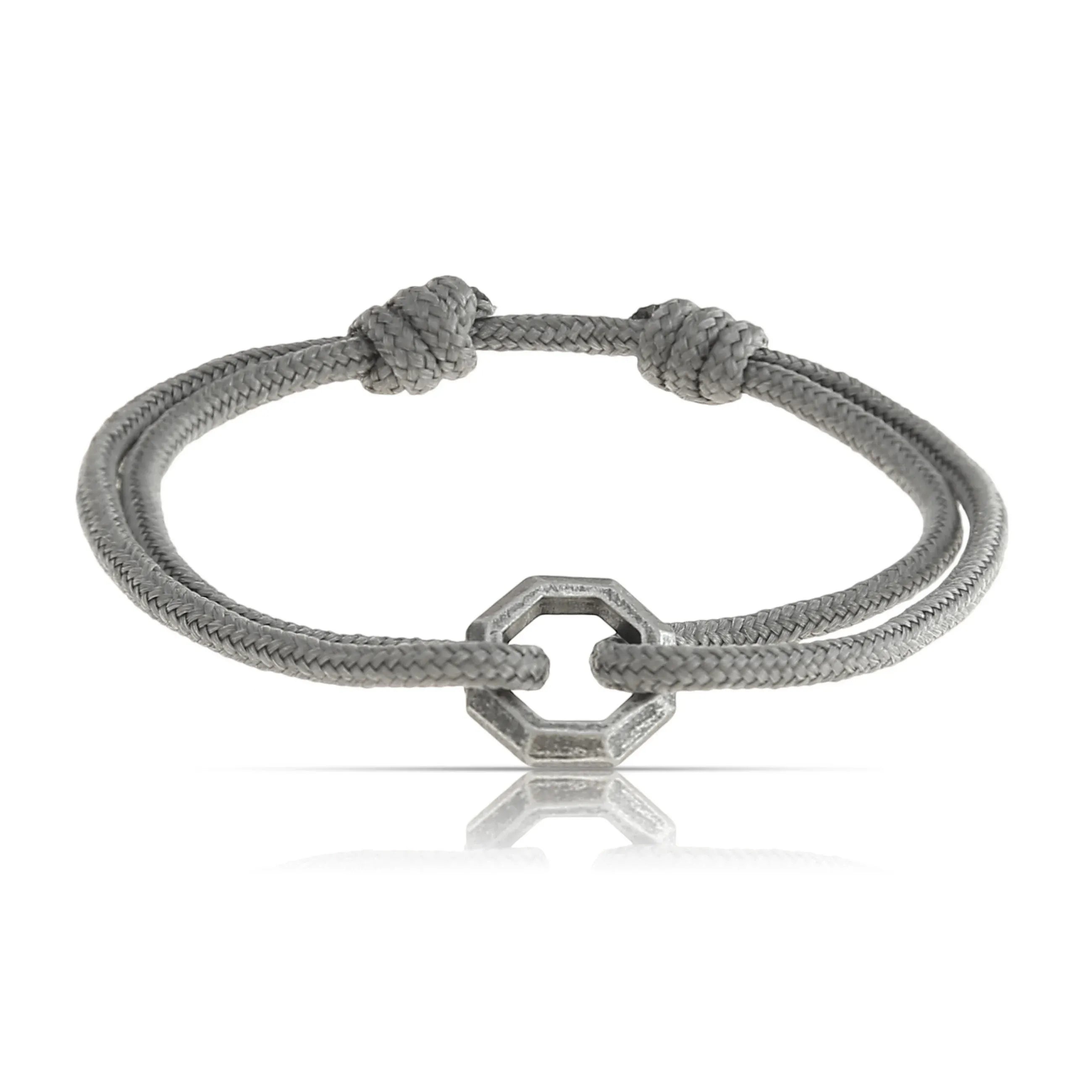 Bracciale da uomo con connettore in acciaio inossidabile