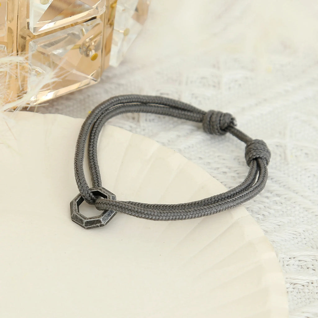 Bracciale da uomo con connettore in acciaio inossidabile