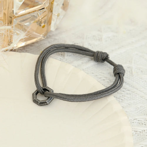 Bracciale da uomo con connettore in acciaio inossidabile