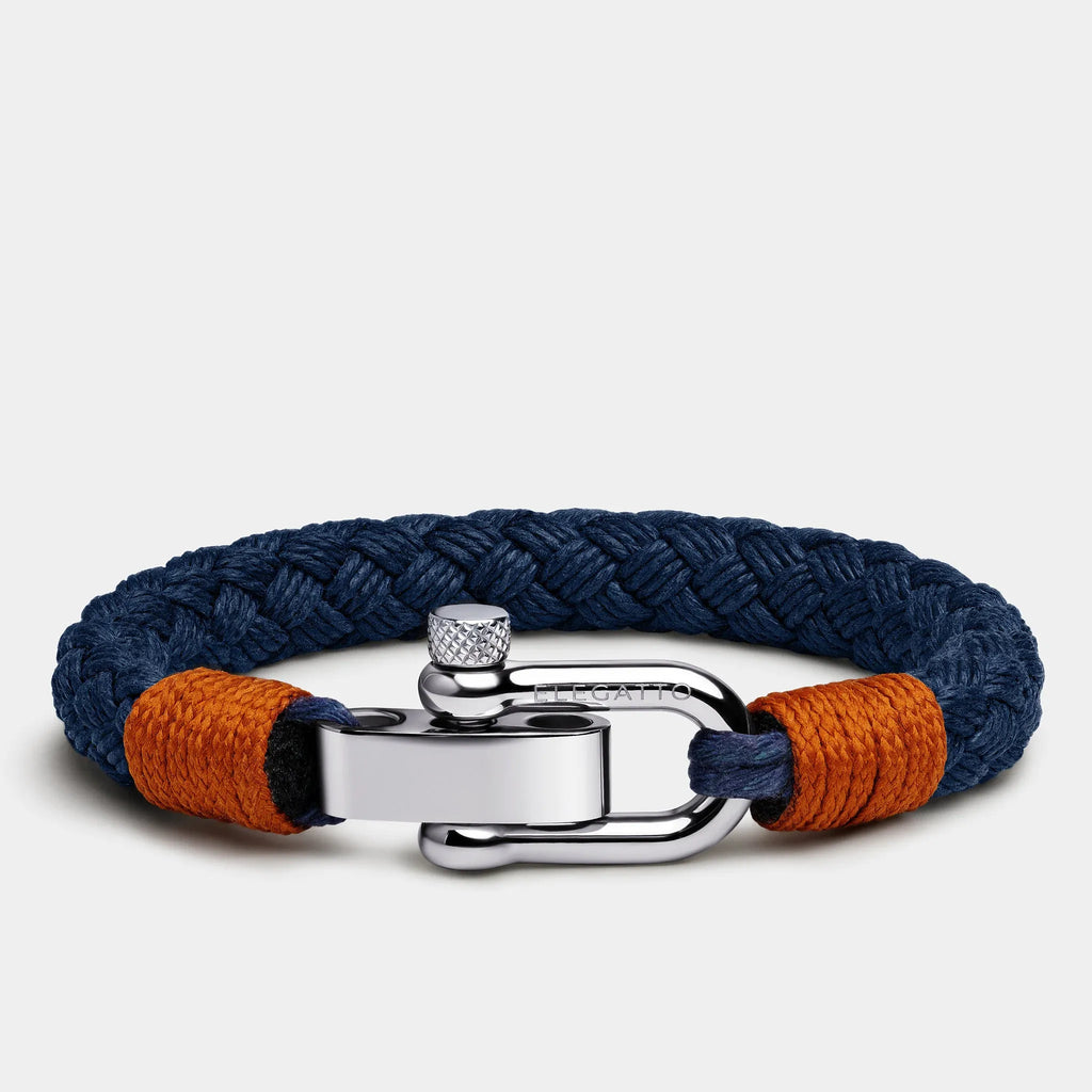 Bracciale in corda di cotone blu