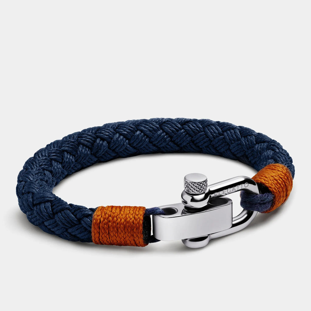 Bracciale in corda di cotone blu